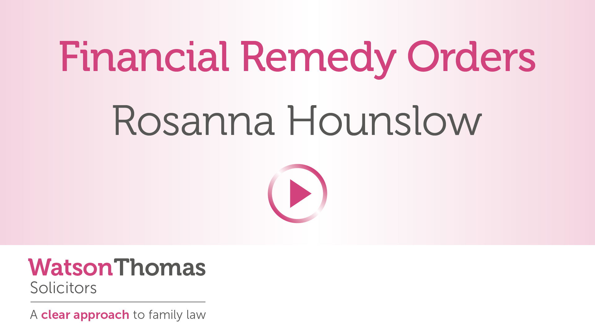 Financial Remedy Orders Explained